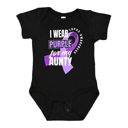 

Inktastic I Wear Purple For My Aunty Lupus Awareness Boys or Girls Baby Bodysuit