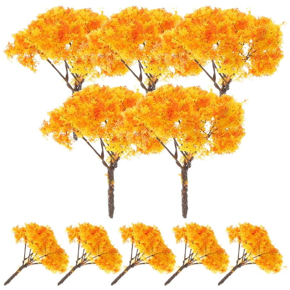 OATIPHO 10Pcs Simulated Orange Trees Artificial Tree Prop Decoration