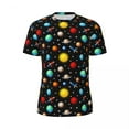 thumbnail image 5 of Colorful Moon Stars Gym T Shirt Space Design Popular T Shirts Men Vintage Tee Shirt Summer, 5 of 5