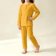 thumbnail image 2 of Posijego Kids Clothes Sets Boys Girls Long Sleeve Thermal Base Layers Undershirts and Bottoms Casual Sets for Cold Weather, 2 of 7