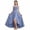Blue, variant on Silk Satin Flower Girl Dress Junior Bridesmaid Dresses for Teen Girls Spaghetti Strap Wedding Guest Party Gown