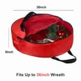 thumbnail image 3 of Holiday Storage Bag 25-Inch, Red Zippered Organizer for Wreaths, Garlands, Ornaments & Christmas Lights, 3 of 9