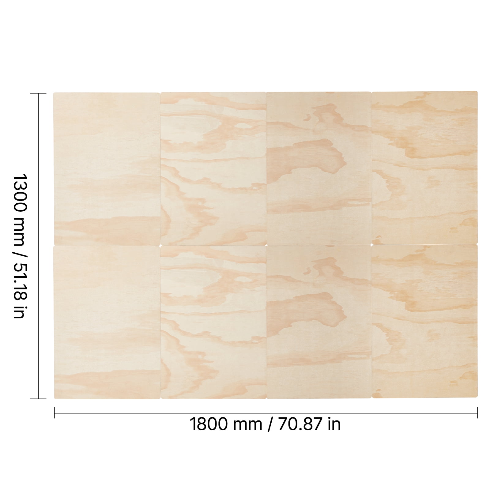 VEVOR Full Size Bunkie Board, 0.4 in Foldable Bed Board Slats with Connection, Wooden Mattress Support for Full Size Bed, Support under Mattress Boards, Ready to Use, 8 Piece, Burlywood