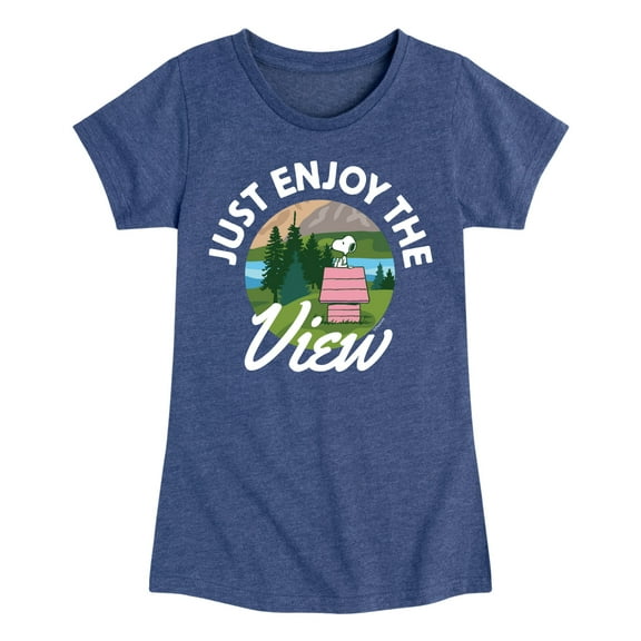 Peanuts - Snoopy Just Enjoy The View - Toddler And Youth Girls Short Sleeve Graphic T-Shirt