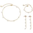 thumbnail image 5 of Pearl Set Jewelry for Women Faux Pearl Jewelry Set Adjustable Pearl Choker Necklace Bracelet Pearl Drop Earrings Dainty Wedding Pearl Jewelry, 5 of 14