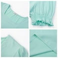 thumbnail image 6 of UVN Square Neck Tops for Women Summer Puff Short Sleeve Shirts Dressy Casual Tunic Blouses, 6 of 9