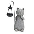 thumbnail image 3 of Estatua de gato para exteriores con luz solar, bonita estatua de jardín con luz solar para patio y hogar 85 x 85 x 195 cm, 3 of 8