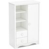 South Shore Angel Armoire with Drawers, White