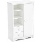 South Shore Angel Armoire with Drawers, White