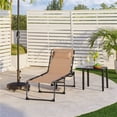 thumbnail image 3 of Renwick Outdoor Folding Tanning Chair with 5 Back Position, Beige, 3 of 8