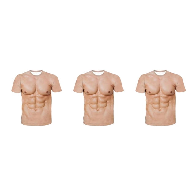 Sonducket 3D Graphic Digital Printed MuscleT-shirt Men Christmas Halloween Type1