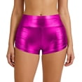 thumbnail image 3 of Lixiuxyad Women Shorts Summer Casual Solid Color Faux Shorts For Club Stage Performance And Night Out Party Hot Sizes S-2XL,Pink, 3 of 7