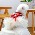 thumbnail image 6 of HQREA Sweet Dog Christmas Dress Outfits with Bow Tie Red Puppy Princess Tutu Dress Clothes, 6 of 7