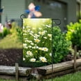 thumbnail image 3 of Daisy Spring White Floral Flowers Meadow Grass Sunlight Summer Seasonal Garden Yard Flag 12"x 18" Double Sided Polyester Welcome House Flag Banners for Patio Lawn Outdoor Home Decor, 3 of 6
