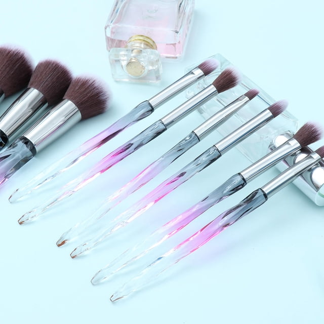 OULII 10Pcs Makeup Brushes Set Shape Plastic Material Basic Daily Use For Girls