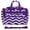 Purple White Chevron, variant on Chevron 16-inch Shoulder Carry-on Duffel Bag - Purple White Chevron