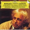 Boulez Conducts Ligeti - Concertos For Cello, Violin, Piano / Jean-Guihen Queyras, Saschko Gawriloff, Pierre-Laurent Aimard, Ensemble InterContemporain / Deutsche Grammophon Audio CD 1994 Stereo / 439