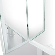 انطباعات مرآة الغرور مع 18 مصباح كروي LED ، مرآة مكياج مضاءة Trifecta pro (أبيض)