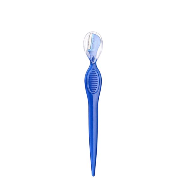 Maoww Makeup Tool Save Time Eye Brown Razor Facial Shaver Styling Props Scraper Shapers Eyebrows Trimmer Practical Eyebrow Stencil Transparent Blue