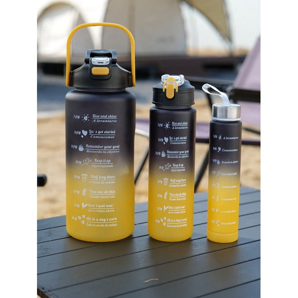 1pc 300ml/750ml/2000ml Large Capacity Gradient PC Water Bottle, Sports Fitness Portable Sippy Cup, Suitable For Home And Outdoor Travel