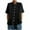 Black, variant on hotojiny Tops for Women Trendy Half Sleeve Pleated Peplum Linen Shirts Oversized Loose Fit Button Down Cotton Summer Tops