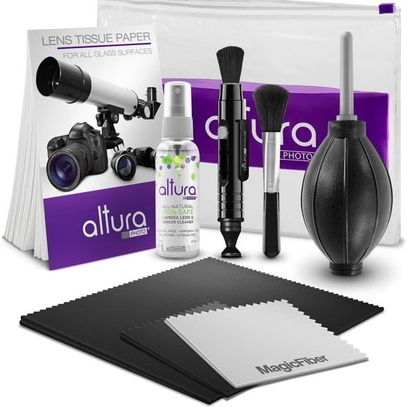 Professional Camera Cleaning Kit for DSLR & Mirrorless Cameras and Sensitive Electronics Bundle - Camera Accessories Kit with 2oz All Natural Cleaning Solution