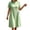 Green, variant on Levmjia Women's Short Sleeve Casual Dress Plus Size A Line Tunic Dress with Side Buttons Crew Neck Loose Fit Swing Dress for Summer