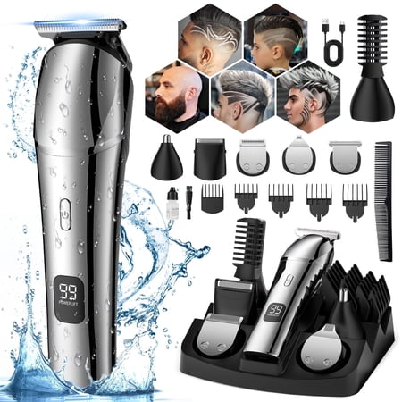 Freecat Hair Clippers Kit for Men, Professional 17-in-1 Clipper Kit with Beard Trimmer & Hair Cutting Tools for Home Barbering.