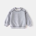 thumbnail image 4 of 2025 primavera otoño sudadera con capucha para niños 2-6Y sudaderas finas de Color sólido con cuello redondo jersey de moda para niños prendas de vestir exteriores, 4 of 6