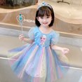 thumbnail image 1 of Vestido de princesa para niñas, vestido de verano para niños, vestido de arcoíris, vestido de algodón para bebés, vestido de moda para mujeres, 1 of 4