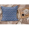 thumbnail image 2 of Evil Eye Fluffy Throw Pillow Cushion Cover, Water Drops Inspired Shape up and Down Luck Art Vivid Tile Design, Decorative Square Accent Pillow Case, 40" x 40", Pale Blue White and Blue, by Ambesonne, 2 of 5