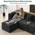 thumbnail image 4 of BEHOST 10-Piece Oversized Modular Sectional Sofa Set, 160" Mega U-Shaped Cloud Couch with Ottomans, Luxury Chenille Fabric Theater Seating, Extra Deep Seat Living Room Furniture, Chenille Black, 4 of 7