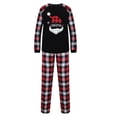 thumbnail image 2 of Odeerbi Christmas Pajamas for Family Plaid Holiday Long Sleeve Family Christmas Pajamas Matching Sets Dad Fashion Plaid Print Tops Pants Sleepwear Xmas Family Matching PJs Set Black, 2 of 5