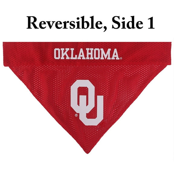 Pets First Collegiate Oklahoma Sooners Reversible Bandana - Home & Away Mesh & Premium Embroidery for DOGS & CATS