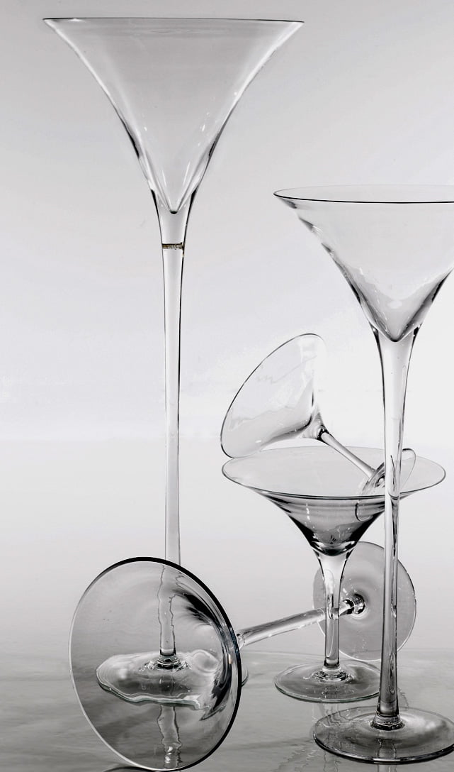 Decostar™ Glass Tall Martini Vase 16