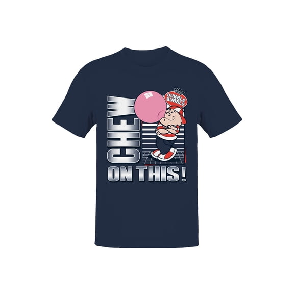 Officially Licensed Dubble Bubble Chew On This Bubble Fun Men's T-shirt