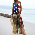 thumbnail image 6 of JURANMO Rompers for Women American Flag Print Bib Overalls Loose Wide Leg Linen Onesie Pants 2025 Summer Jumpsuits with Pockets Blue S Vacation Sale, 6 of 9