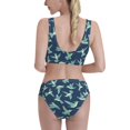 thumbnail image 5 of High Waisted Bikini Sets For Women, Green Hummingbird Swimsuits Tummy Control, Two Pieces Bathing Suit, 5 of 8