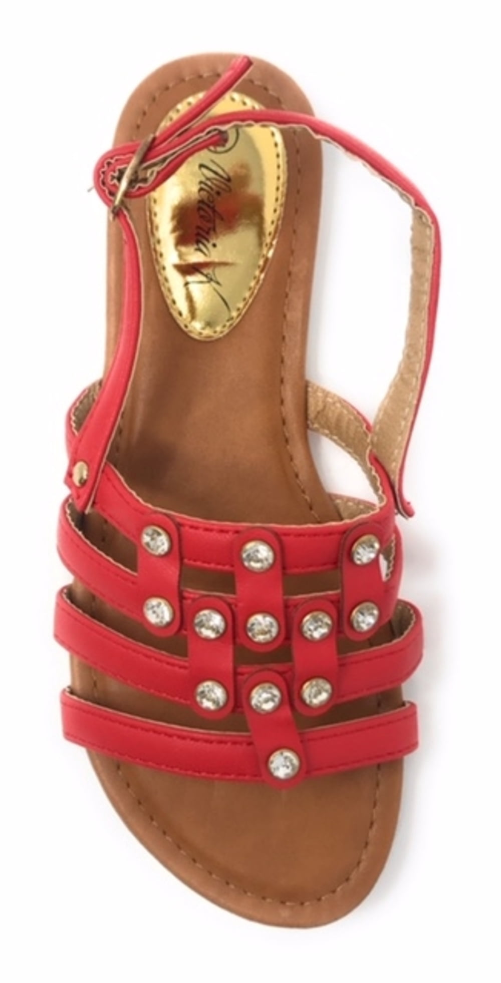 Victoria K Women's Front Strapped With Rhinestone Sandals
