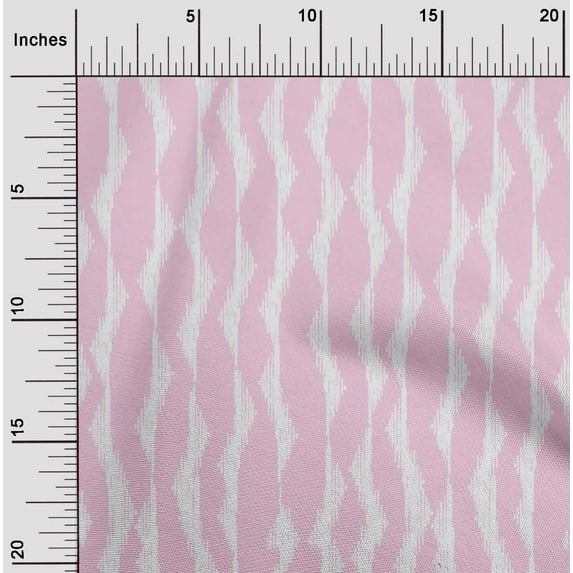 oneOone Viscose Jersey Fabric Abstract Stripe Ikat Print Sewing Fabric BTY 60 Inch Wide