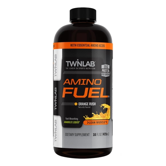 Bebida energética y suplemento Twinlab Amino Fuel 473 ml naranja