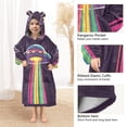 thumbnail image 3 of FORMRS Wearable Blanket Hoodie with Sleeves for Kids Cozy Flannel Sweatshirt, Colorful UFO, 3 of 7