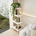 thumbnail image 2 of Librero MORU Mueble para Casa u Oficina Kiwi Color Blanco 111 cm Altura x 40 cm Ancho x 30 cm Fondo, 2 of 6