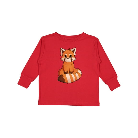Inktastic Red Panda T-shirt Boys or Girls Long Sleeve Toddler T-Shirt