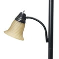 thumbnail image 6 of Elegant Designs 3 Light Floor Lamp with White Scalloped Glass Shades, Restoration Bronze and White, 6 of 8