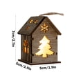 thumbnail image 3 of VOTRUDI Snowflakes Ornaments for Christmas Decoration,Glowing Wooden House Pendant for Creative Christmas Tree Decoration with Snowman, Elks and Snowflake Lighting.,Brown, 3 of 6