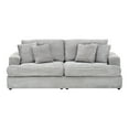 thumbnail image 5 of 79.3'' Corduroy Sofa with 4 Matching Toss Pillows ,  3 Seater Couch for Living Room, 5 of 9