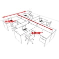thumbnail image 2 of Four Person Modern Divider Office Workstation Desk Set, #OT-SUL-SPB79, 2 of 2