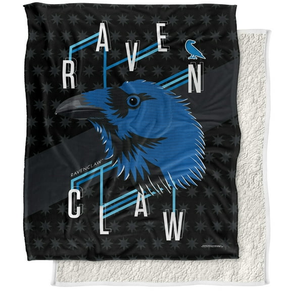Harry Potter Blanket, 50"x60" Harry Potter Neo Industries Ravenclaw Silky Touch Sherpa Back Super Soft Throw Blanket