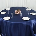 thumbnail image 5 of BalsaCircle 132 in Navy Blue Satin Round Tablecloth Wedding Party Events Reception Catering Decorations Supplies, 5 of 8